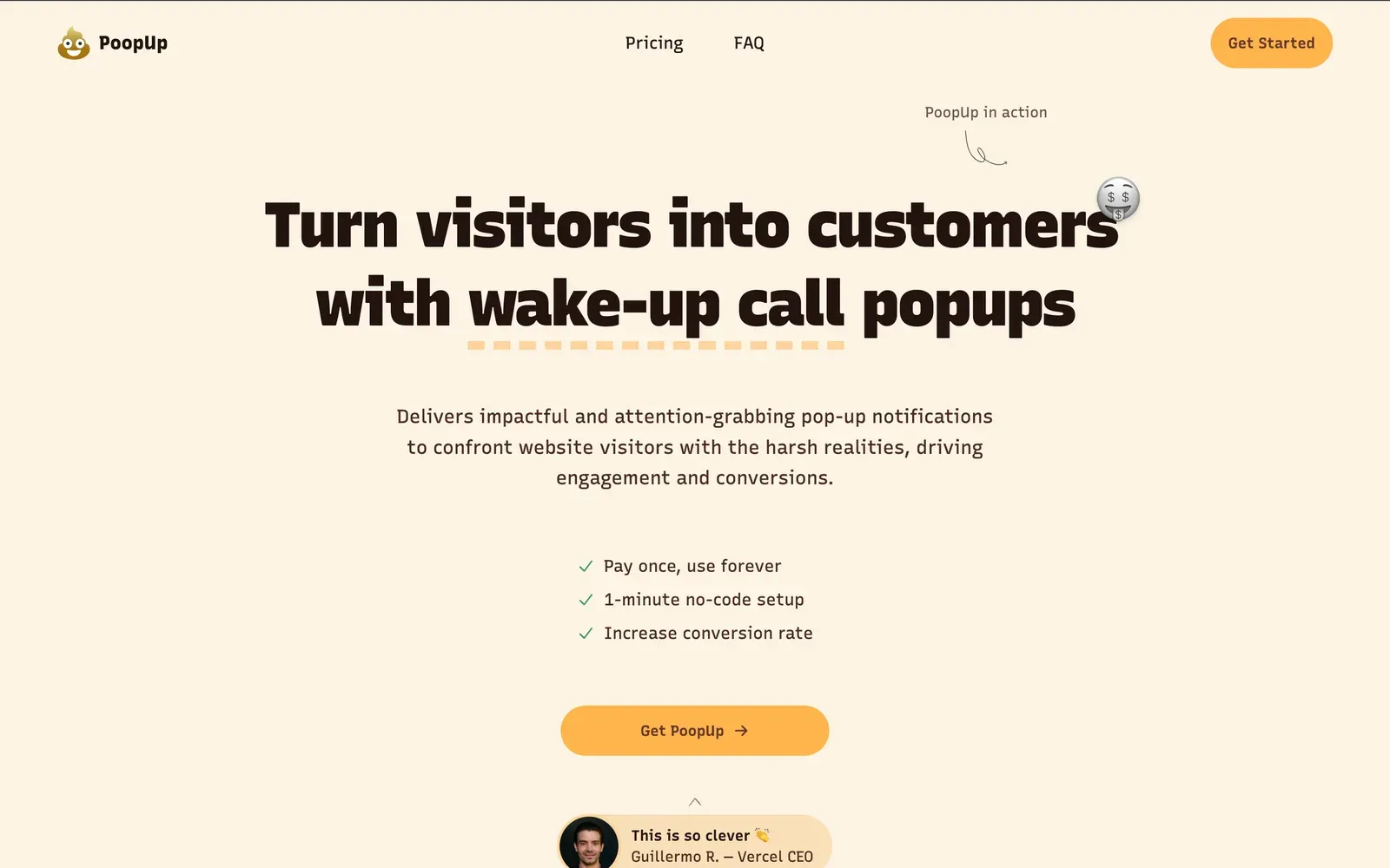 PoopUp — using the typeface